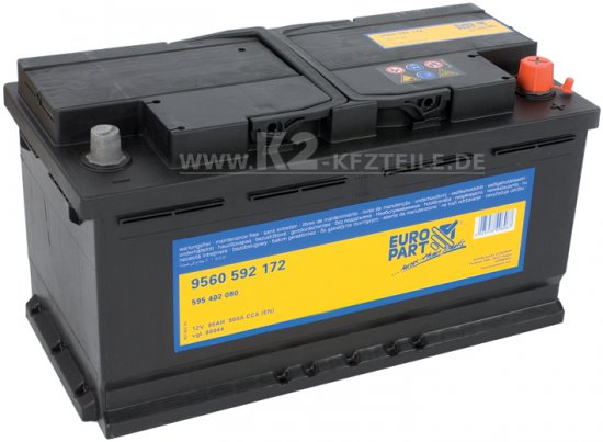 Bild 1 - Starterbatterie EUROPART 12V 95Ah HD 595 402 080.EP 800A CCA(EN)